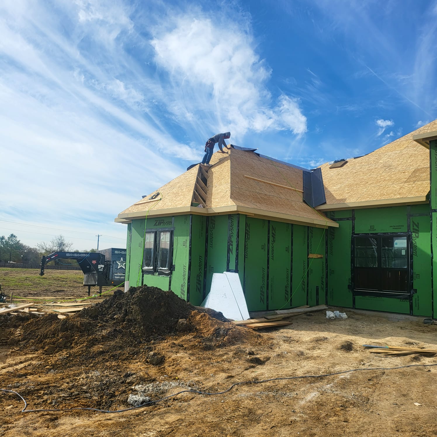 A house under construction