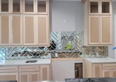 A kitchen wooden works on the home