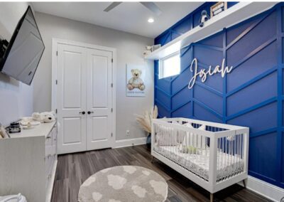 A baby room interior works